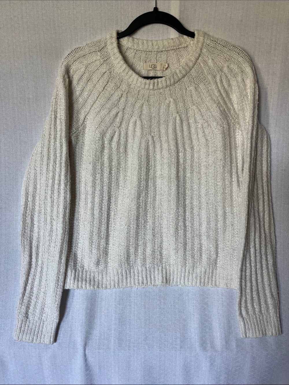 UGG Women's Ivory Cable Knit Crewneck Sweater